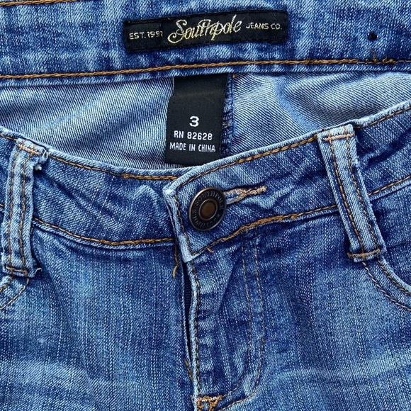 Southpole Jeans Denim Bling 3 Boot Cut 32x28 Distressed western Cowgirlcore - Picture 2 of 9